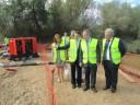 El Presidente y el Delegado del Gobierno en Castilla-La Mancha visitan las obras de la Estación de Aforo del río Alberche en Cazalegas