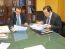 El Presidente recibe al Alcalde de Estremera  para estudiar asuntos concesionales y relacionados con el dominio público hidráulico en el municipio madrileño