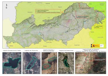 Mapa de la Red de Control del Estado Ecológico en Lagunas